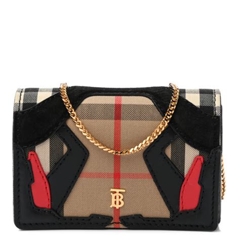 burberry card case on chain